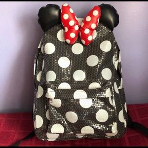 Minnie Mouse Glitter Backpack